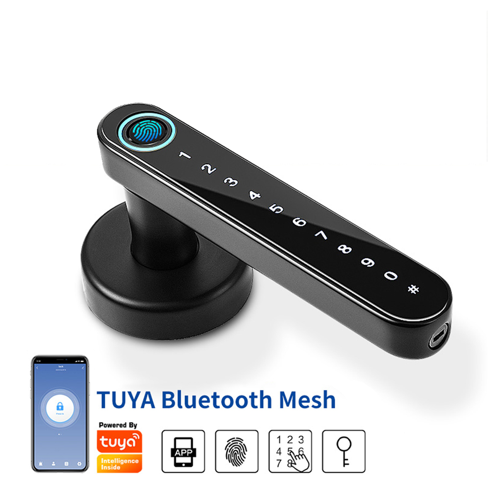 Security Wifi Wireless Door Lock TUYA APP Access Smart Keyless Digital Electronic with Fingerprint H