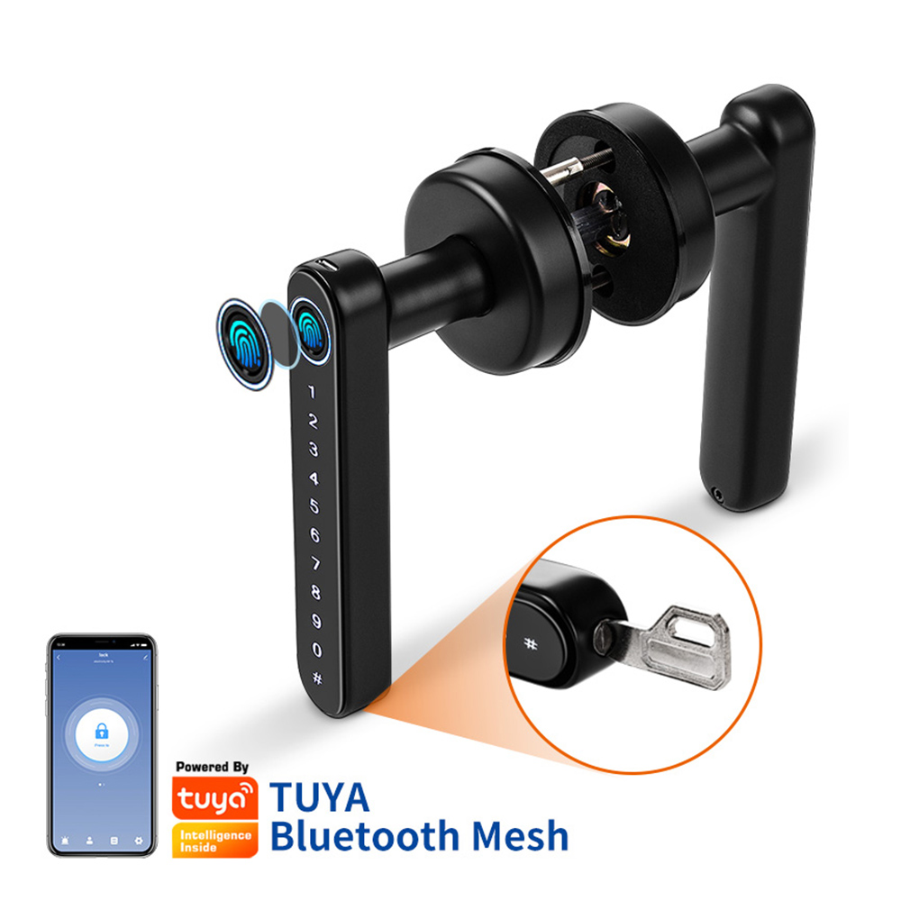 Security Wifi Wireless Door Lock TUYA APP Access Smart Keyless Digital Electronic with Fingerprint H