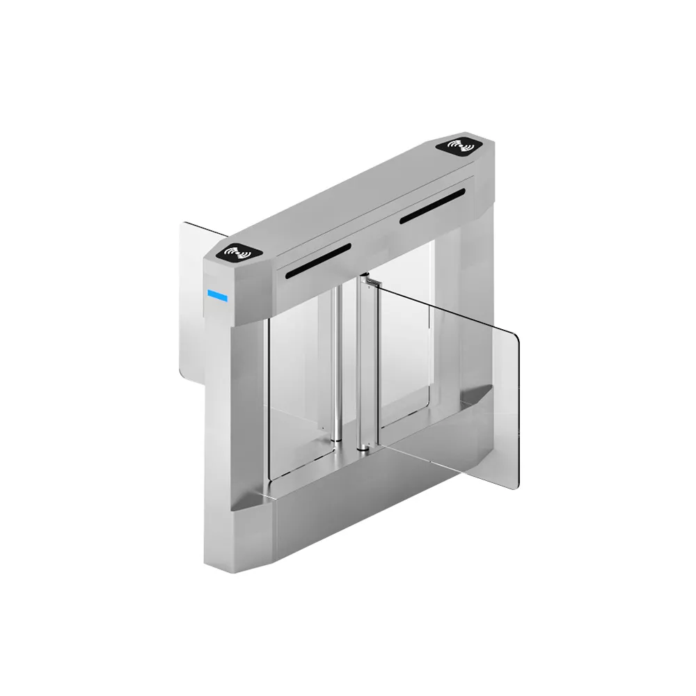 304 Stainless Steel Single Lane Swing Barrier Turnstiles Support QR Code