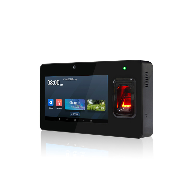 7 Inch Touch Display Android Biometric Attendance System Support Send SMS To Mobile