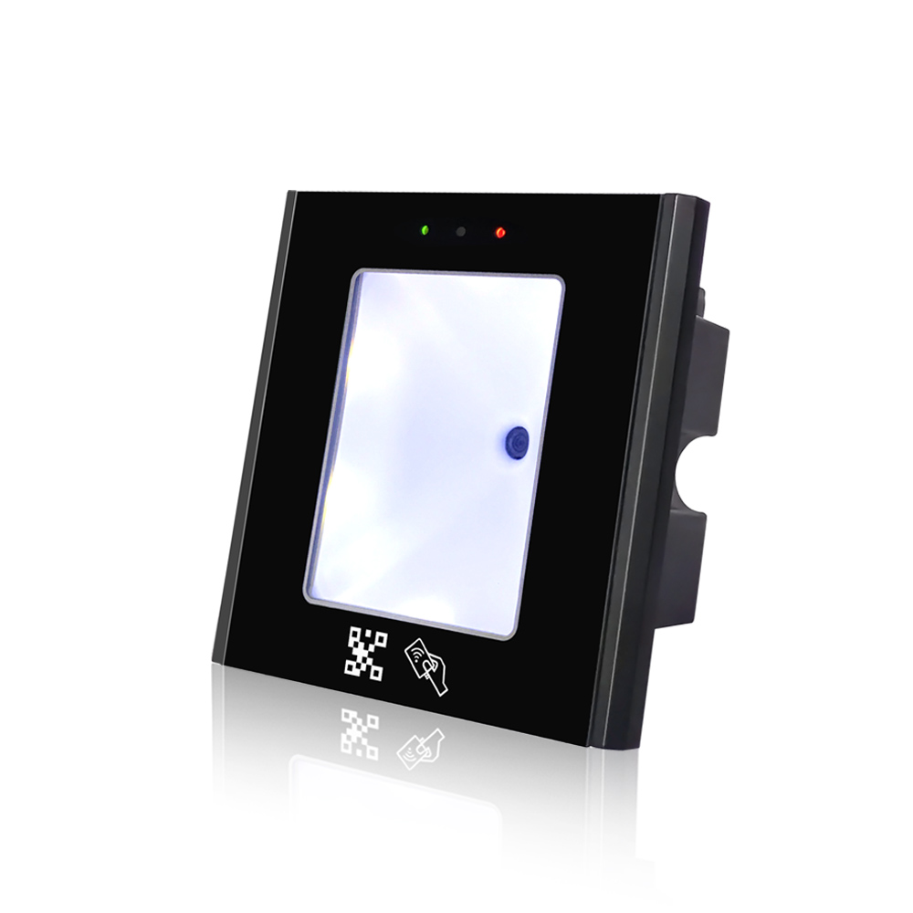 QR code readerWiegand 26/34, RS485, RS232, USB, TCP/IP optional QR100